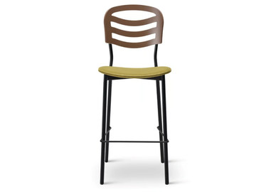 FARAH METAL 317-M - High steel stool with back by Origins 1971 - view 3